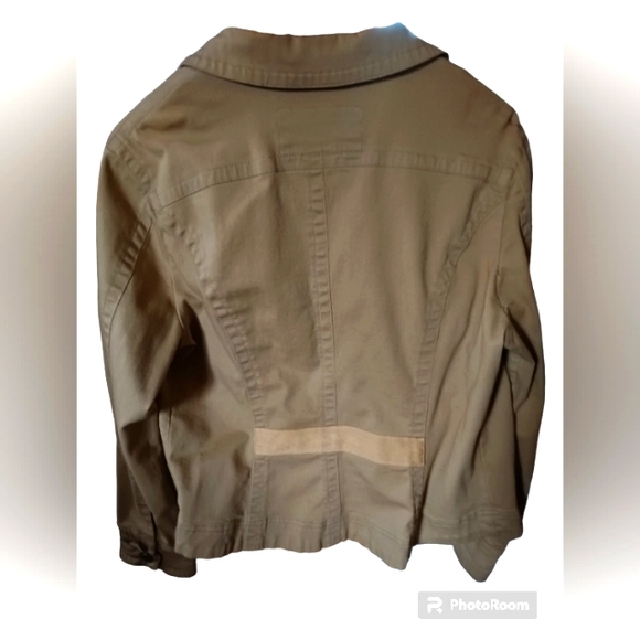 Women's LAL Tan Button Up Jacket - Picture 2 of 2